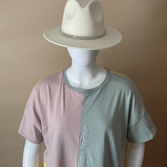 NWT Fashion Nova Limited Edition Colorblock Tee Dress - Sage - XL - Picture 11 of 15